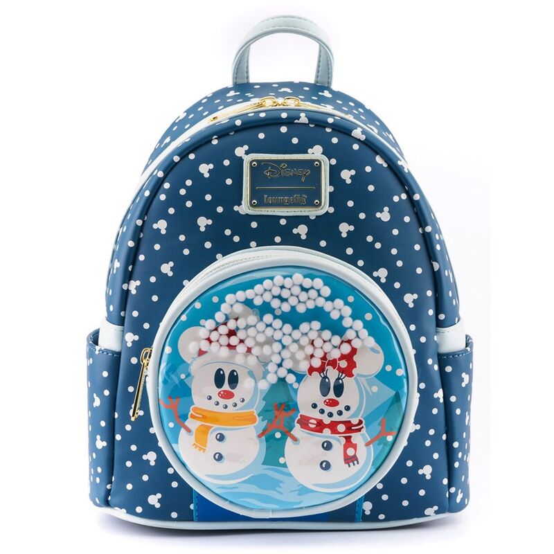 Mochila Mickey Minnie Snowman Disney Loungefly 26cm_0