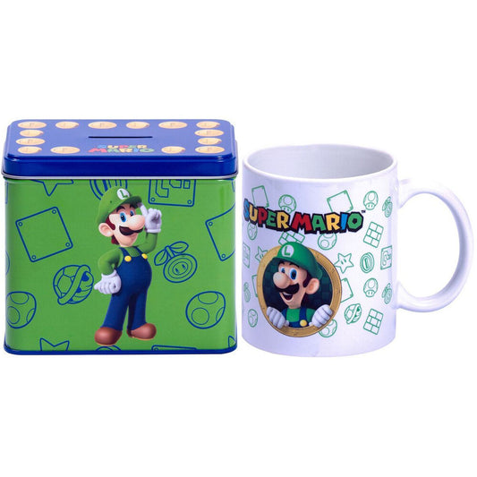 Hucha + taza Luigi Super Mario Bros Nintendo_0