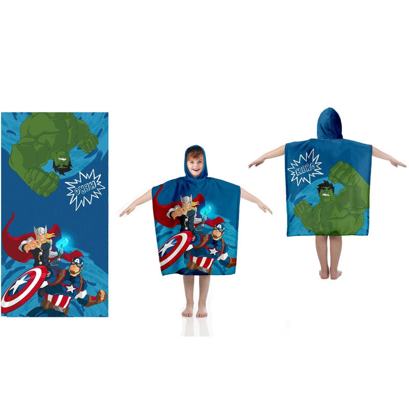 Poncho toalla Los Vengadores Avengers Marvel algodon_0