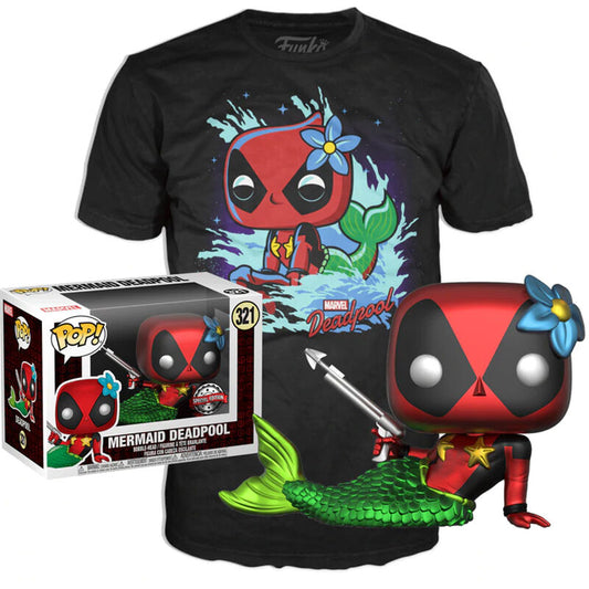 Set figura POP & Tee Marvel Deadpool Mermaid Exclusive_0
