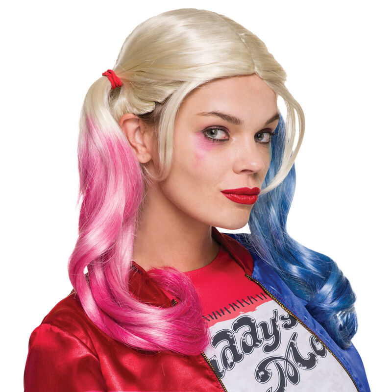 Peluca Harley Quinn DC Comics adulto_0