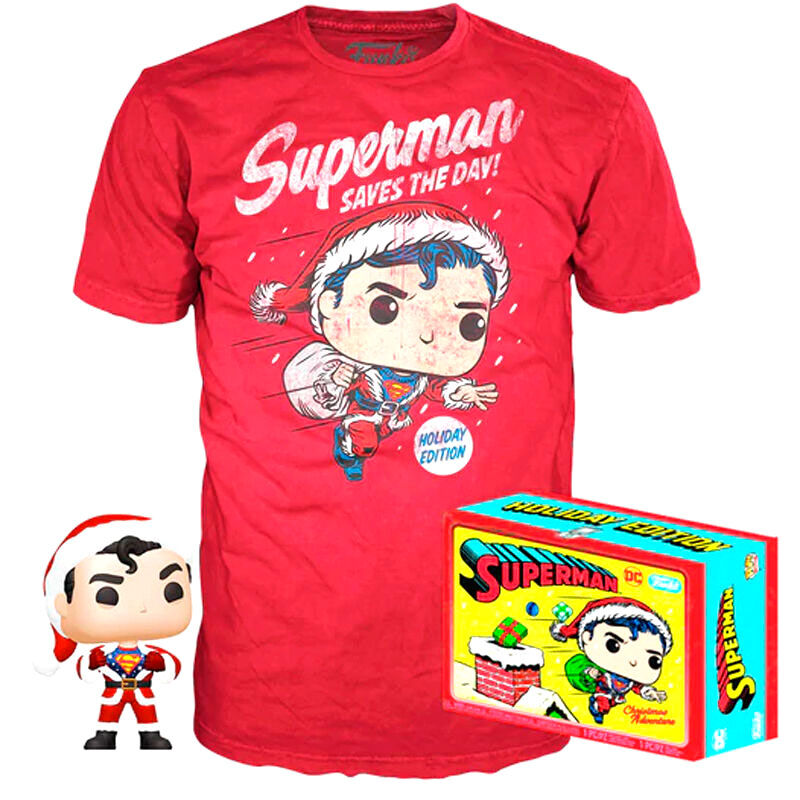 Set figura POP & Tee DC Comics Superman Exclusive Flocked_0