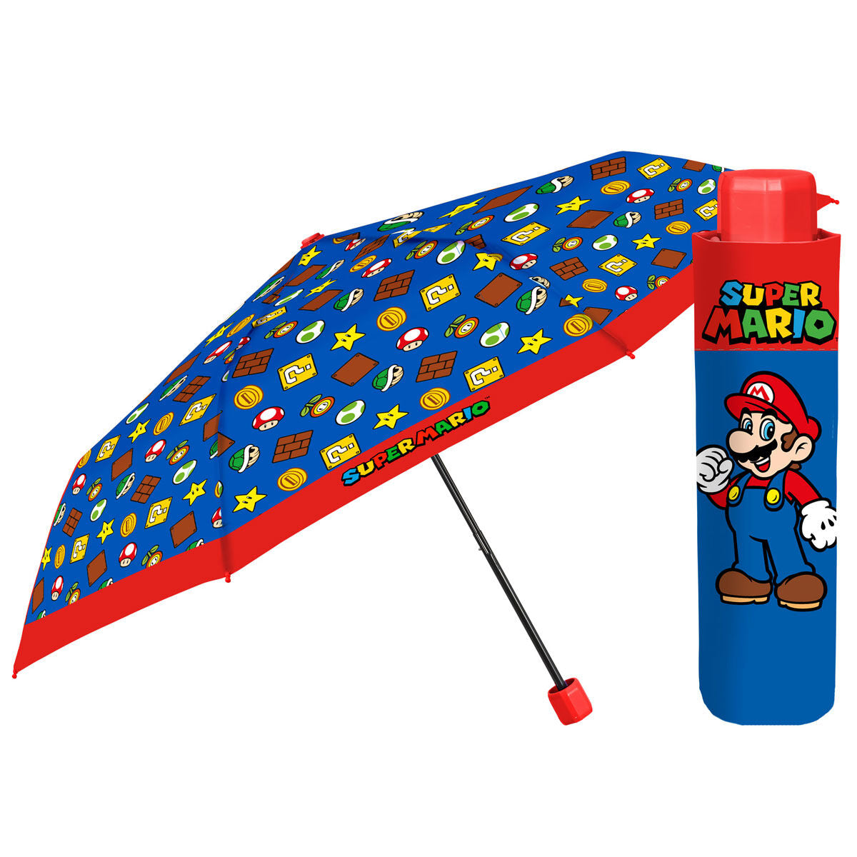 Paraguas plegable manual Super Mario Bros 50cm_0