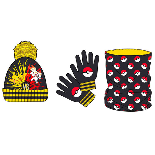 Set gorro braga cuello y guantes Pokemon_0