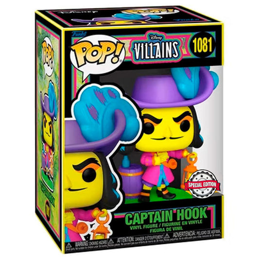 Figura POP Disney Villains Hook Black Light Exclusive_0