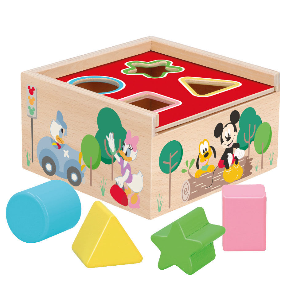 Cubo formas madera Mickey Minnie Disney_0