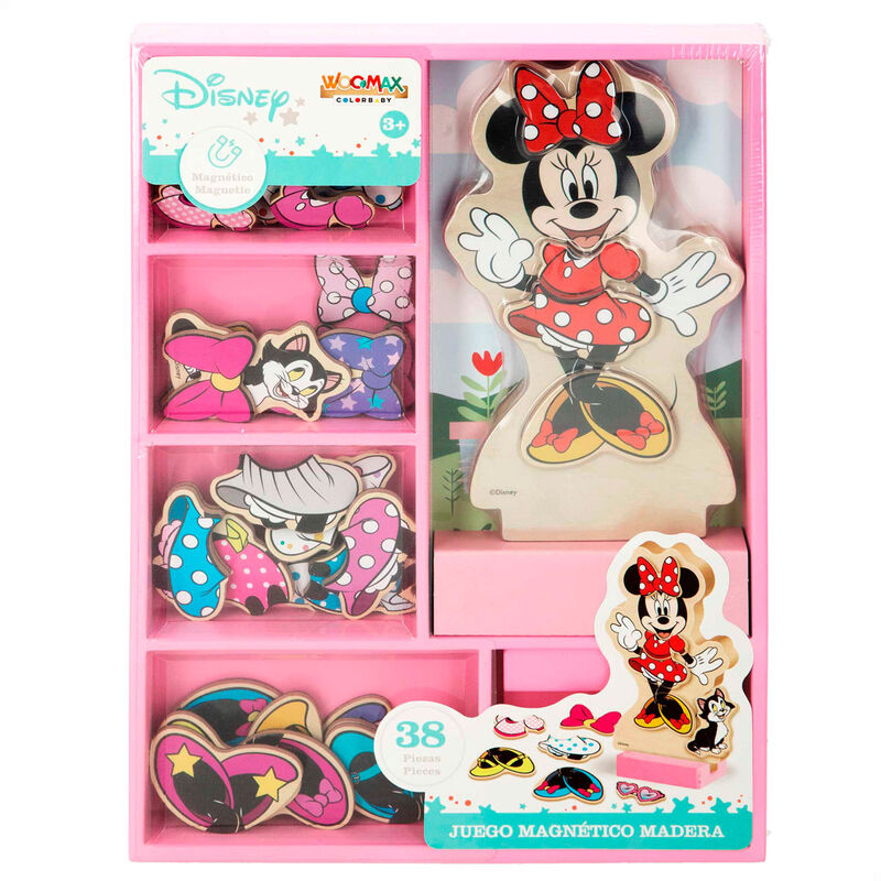 Juego magnetico madera vestidos Minnie Disney_0