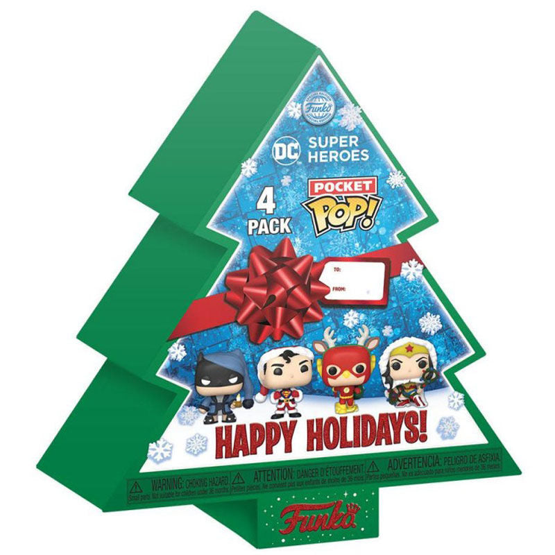 Arbol Navidad con 4 figuras Pocket POP DC Comics Tree Holiday Exclusive_0