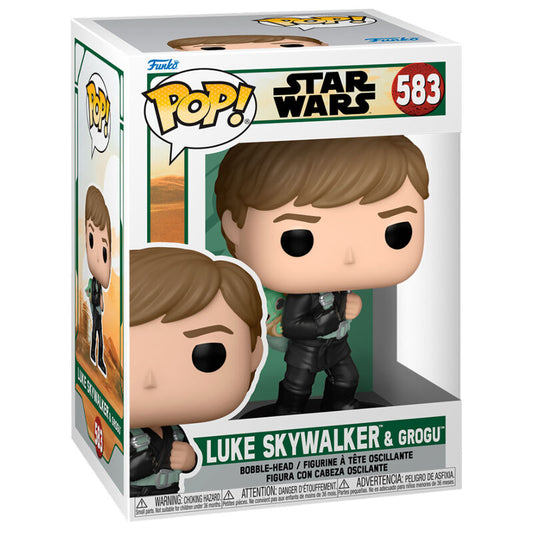 Figura POP Star Wars El Libro de Boba Fett 2 Luke Skywalker & Grogu_0