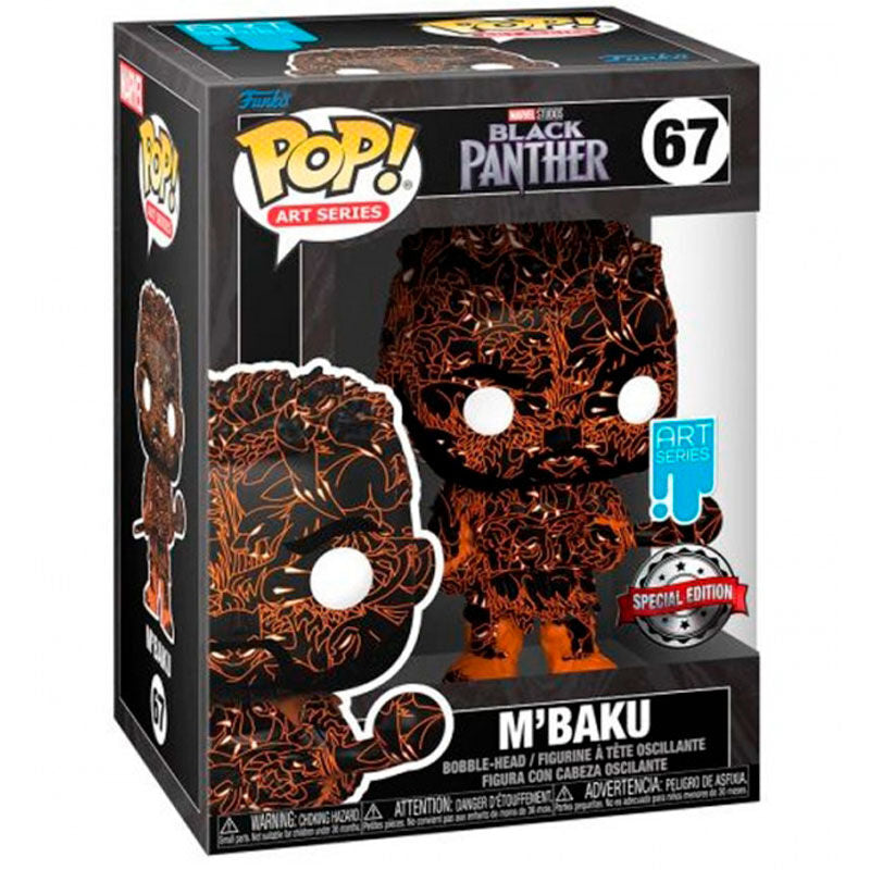 Figura POP Marvel Black Panther M Baku Artist + Case Exclusive_0