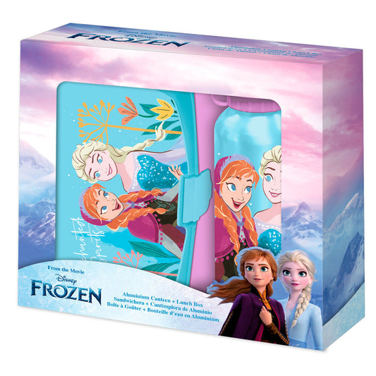 Blister Sandwichera + Cantimplora aluminio Frozen Disney 500ml_0
