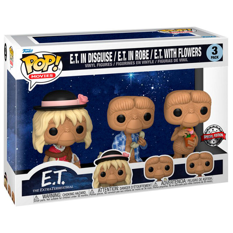 Blister 3 figuras POP E.T El Extraterrestre Exclusive_0