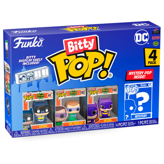 Blister 4 figuras Bitty POP DC Comics Batman Adam West_0
