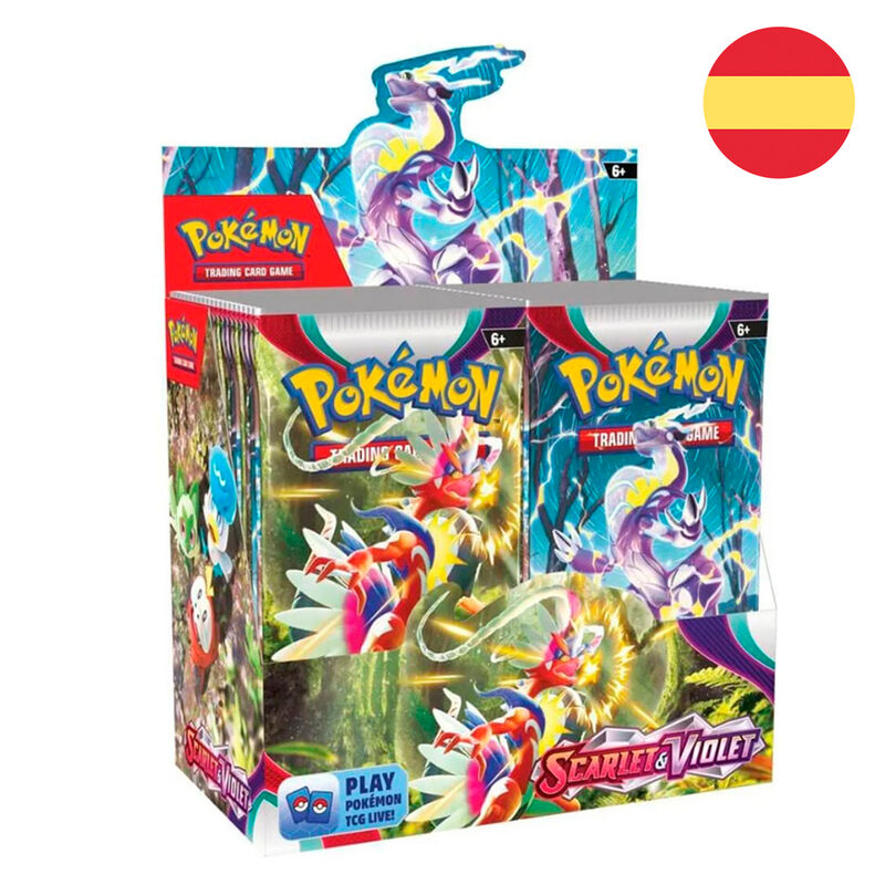 Sobre juego cartas coleccionables Escarlata & Purpura Pokemon surtido_0