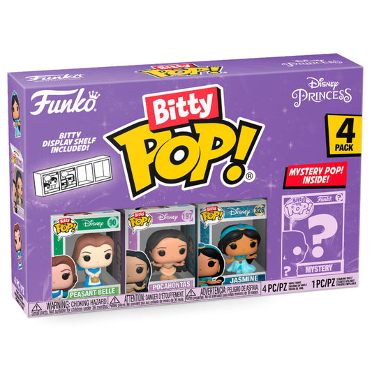 Blister 4 figuras Bitty POP Disney Princesas Bella_0