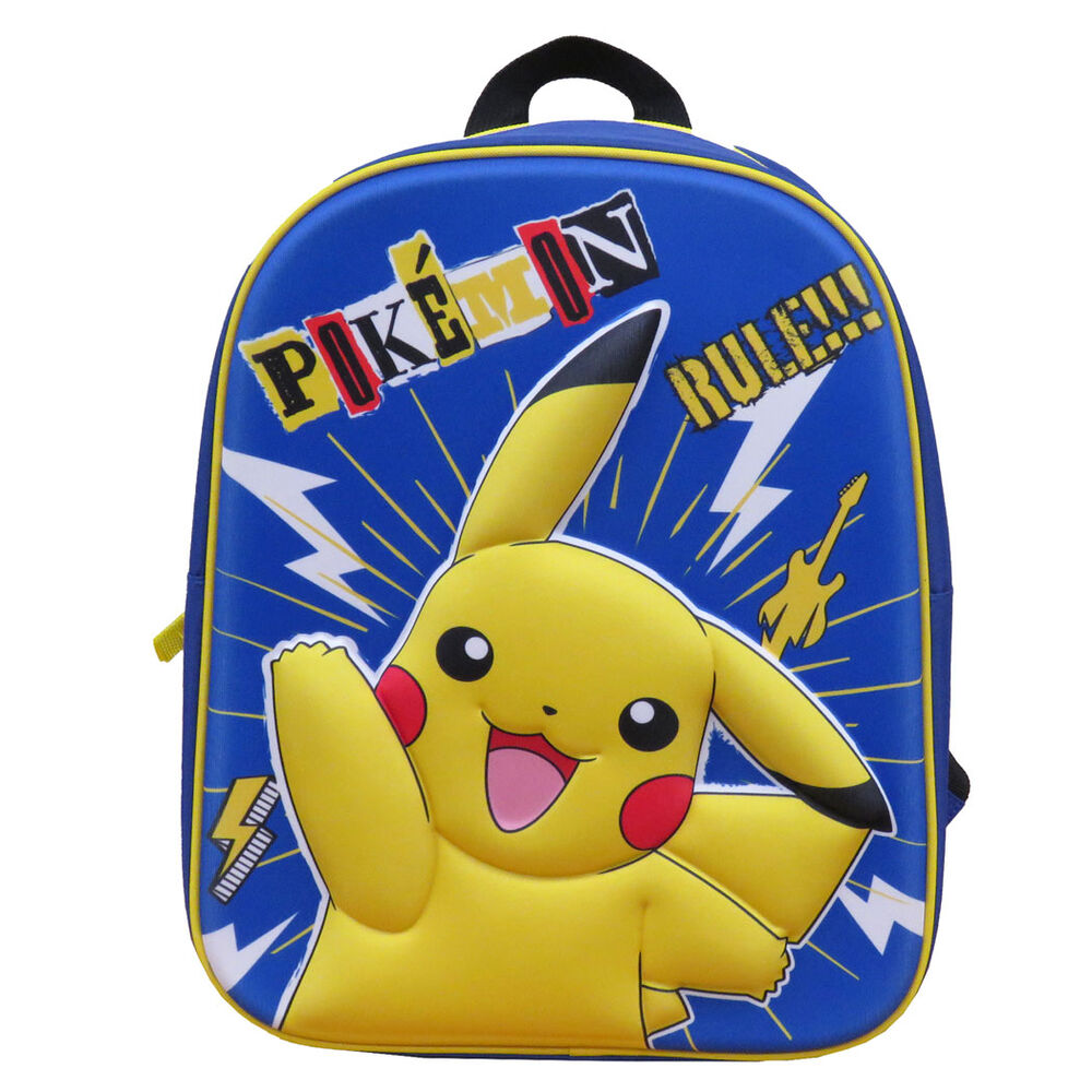 Mochila 3D Pikachu Pokemon 30cm_0