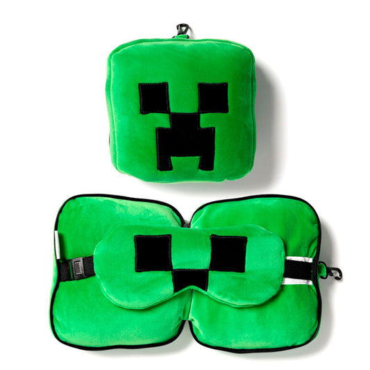 Almohada viaje antifaz Creeper Minecraft Relaxeazzz_0