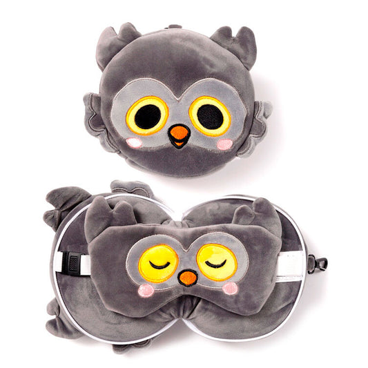 Almohada viaje antifaz Buho Winston Adoramals Relaxeazzz_0