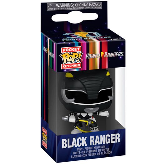 Llavero Pocket POP Power Rangers 30th Anniversary Black Ranger_0