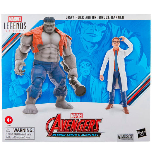 Figuras Gray Hulk & Dr. Bruce Banner Beyond Earths Mightiest Los Vengadores Avengers Marvel 15cm_0