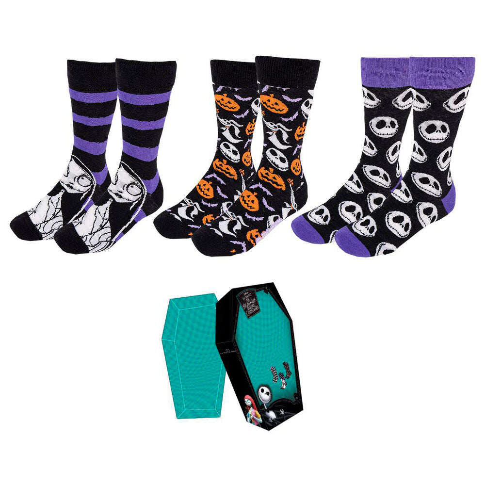 Set 3 calcetines Pesadilla Antes de Navidad Disney_0
