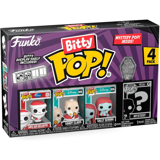 Blister 4 figuras Bitty POP Disney Pesadilla Antes de Navidad Santa Jack_0