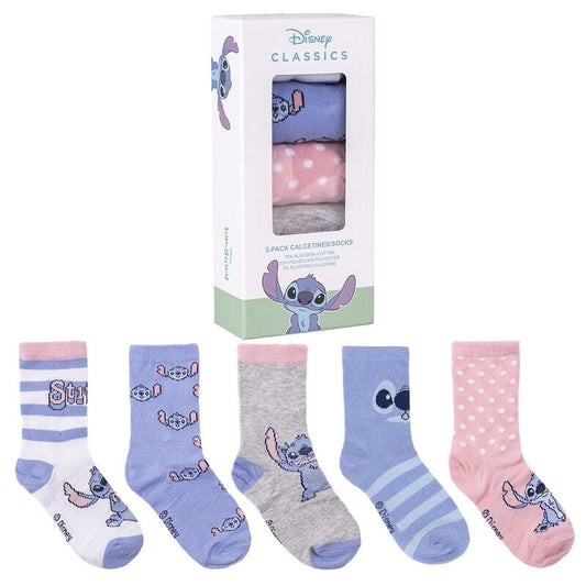 Blister 5 calcetines Stitch Disney_0