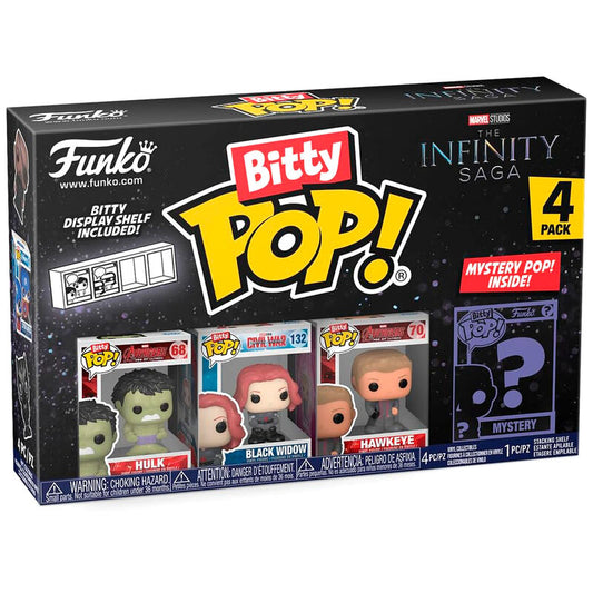Blister 4 figuras Bitty POP Marvel The Infinity Saga Hulk_0