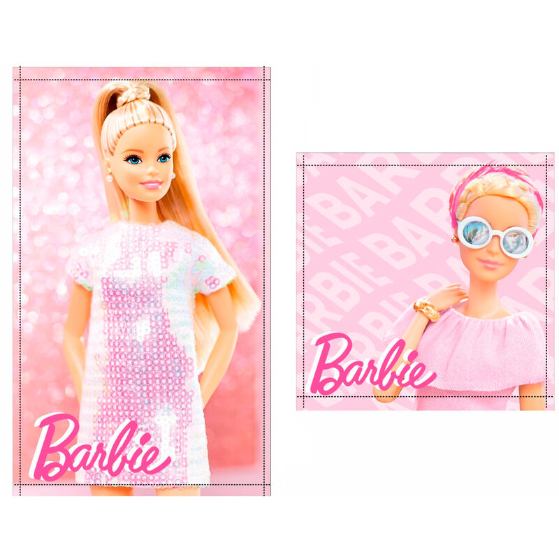 Set 2 toallas baÃ±o Barbie algodon_0