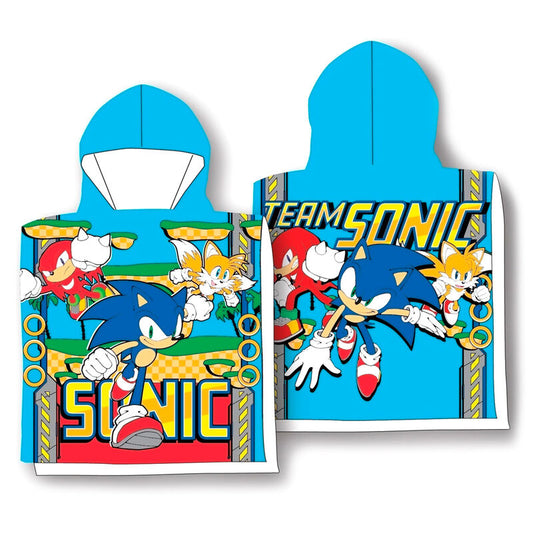Poncho toalla Sonic The Hedgehog microfibra_0