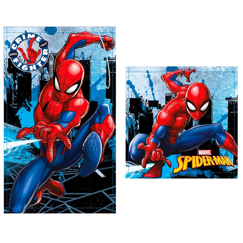 Set 2 toallas baÃ±o Spiderman Marvel algodon_0