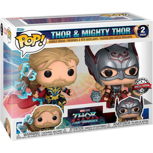 Blister 2 figuras POP Marvel Thor Love and Thunder Thor & Mighty Thor Exclusive_0