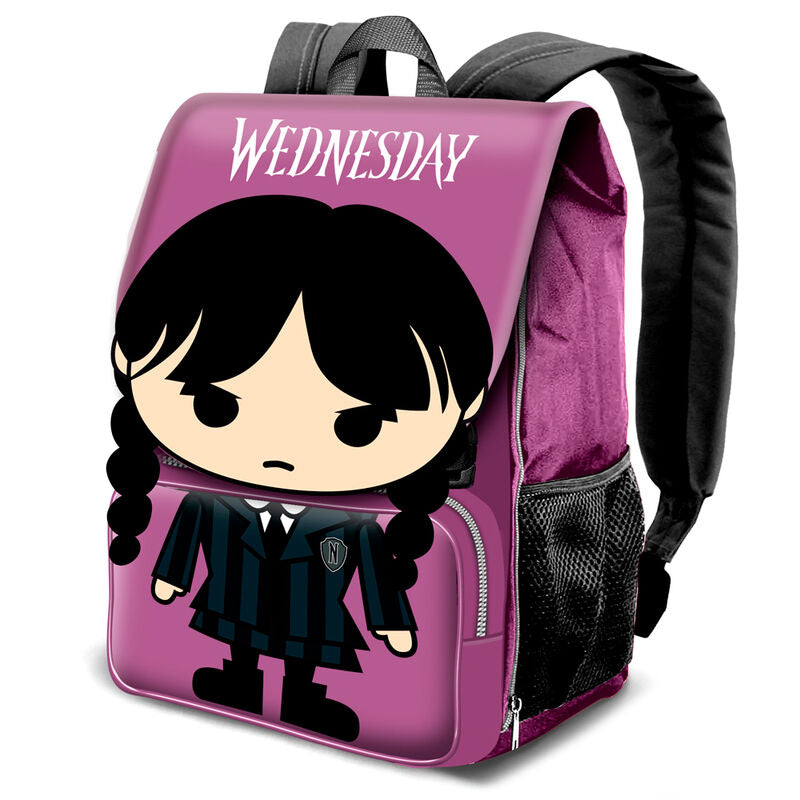 Mochila solapa Chibi Miercoles 45cm_0