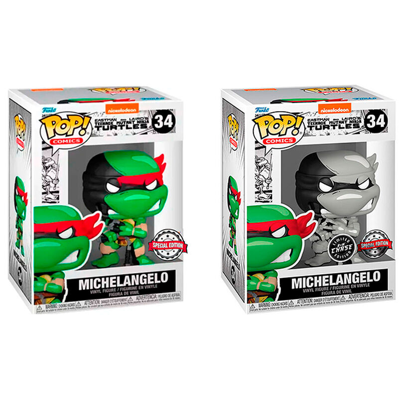 Figura POP Tortugas Ninja Michelangelo Exclusive 5 + 1 Chase_0
