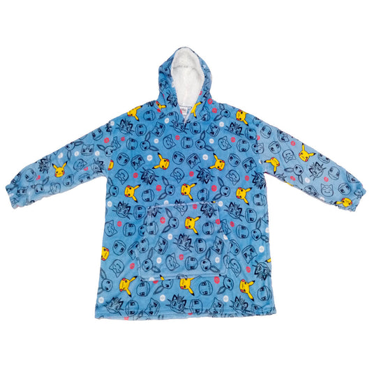 Bata sudadera oversize Pokemon coral infantil_0