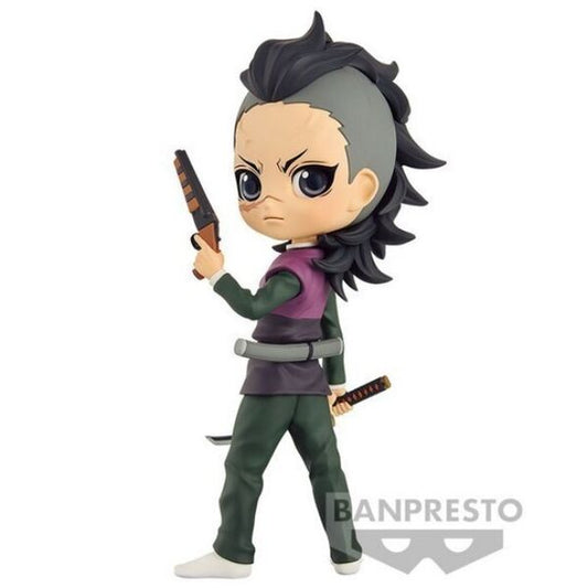 Figura Genya Shinazugawa Demon Slayer Kimetsu no Yaiba Q posket 14cm_0