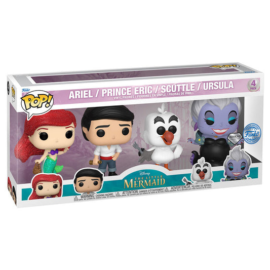 Blister 4 figuras POP Disney La Sirenita Exclusive_0