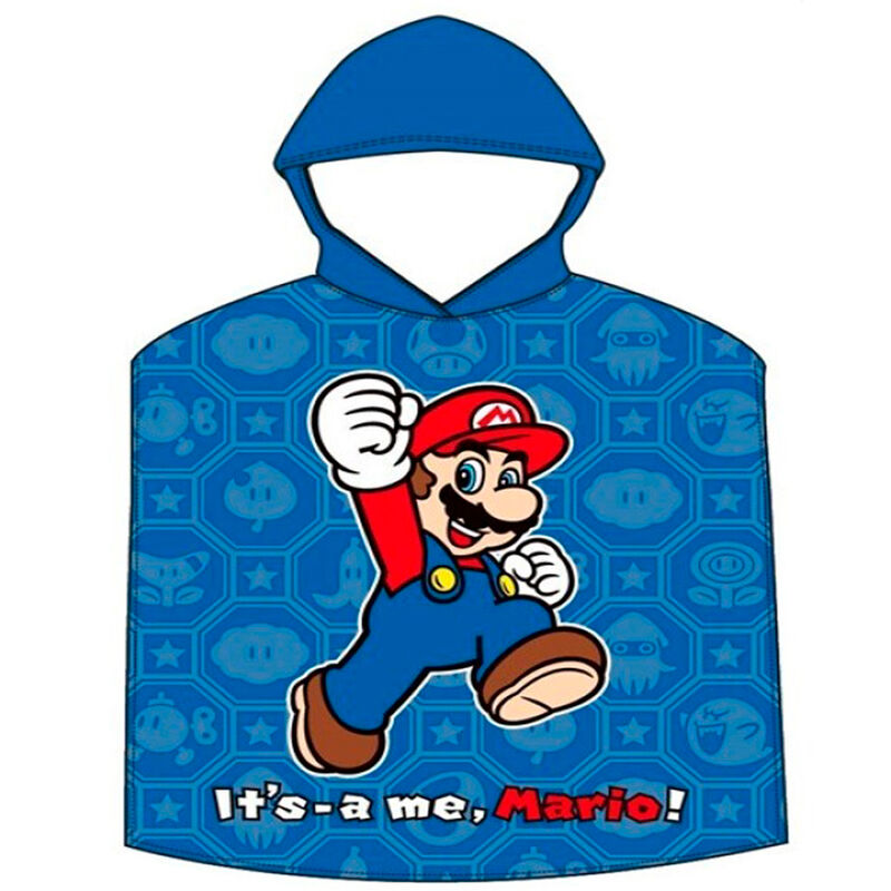 Poncho toalla Super Mario Bros algodon_0