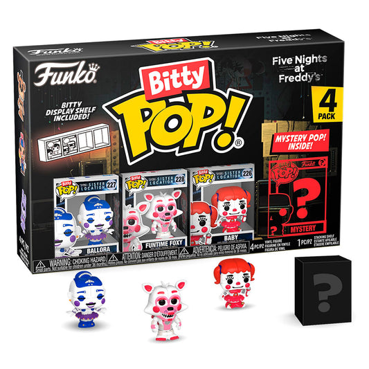 Blister 4 figuras Bitty POP Five Nights at Freddys Ballora_0
