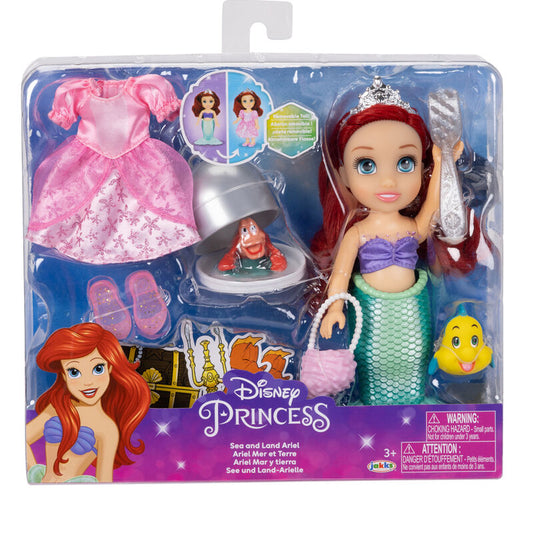 MuÃ±eca Ariel Mar y Tierra La Sirenita Disney 15cm_0