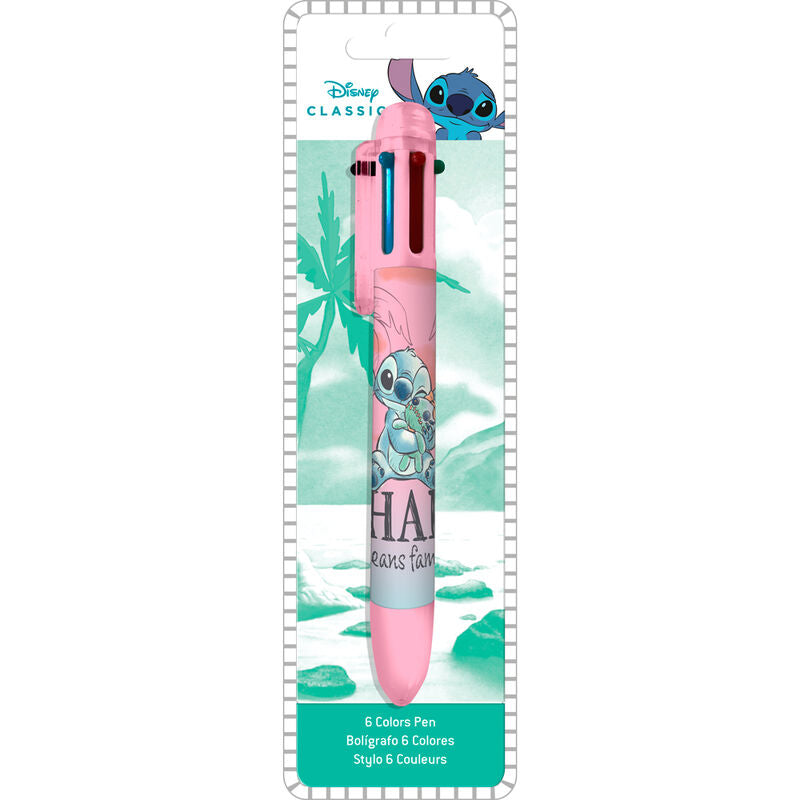 Boligrafo 6 colores Stitch Disney_0
