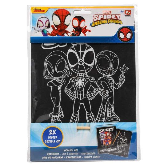Set papeleria Scratch Art Spiderman Marvel_0