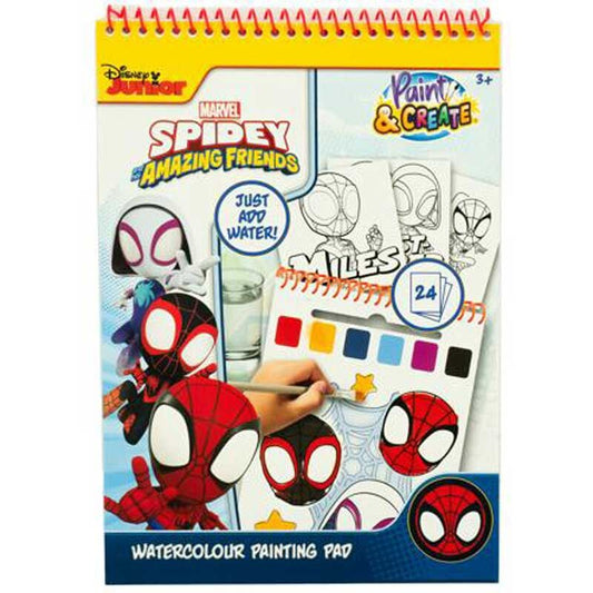 Libro acuarelas Spiderman Marvel_0