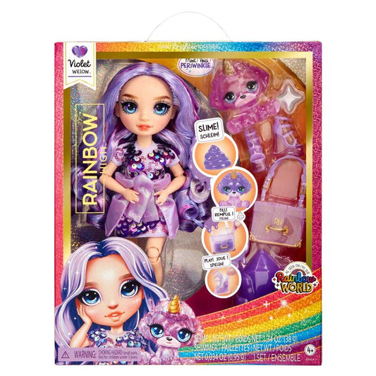 MuÃ±eca Violet Rainbow World Rainbow High 25cm_0