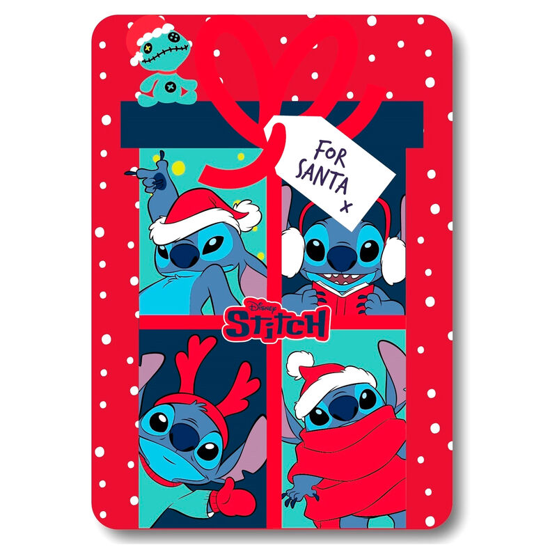 Manta polar Navidad Stitch Disney_0