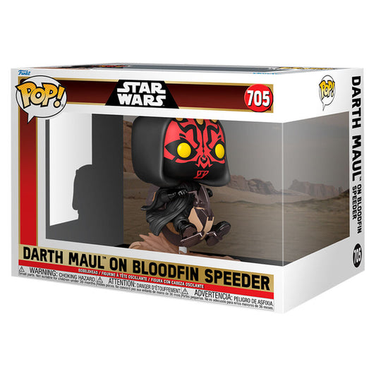 Figura POP Rides Deluxe Star Wars Darth Maul On Bloodfin Speeder_0