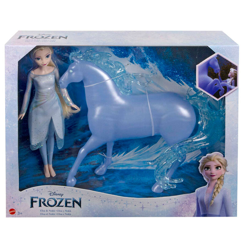 Set muÃ±eca Elsa + Nokk Frozen Disney_0