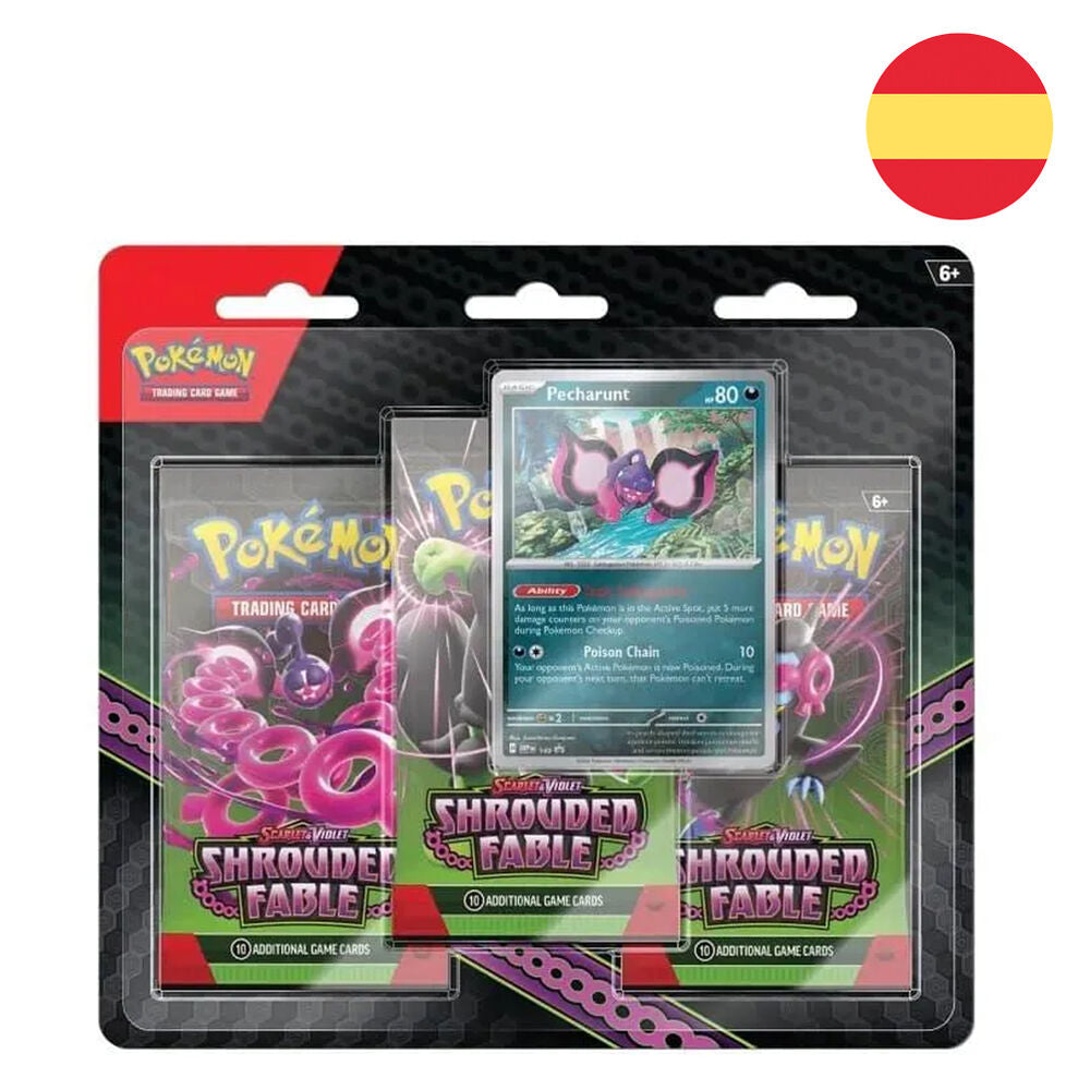 Blister juego cartas coleccionables Fabula Sombria Escarlata y Pupura Pokemon espaÃ±ol surtido_0
