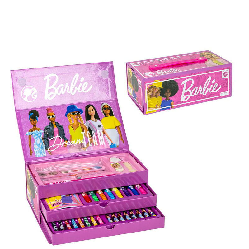 Maletin papeleria coloreable Barbie_0