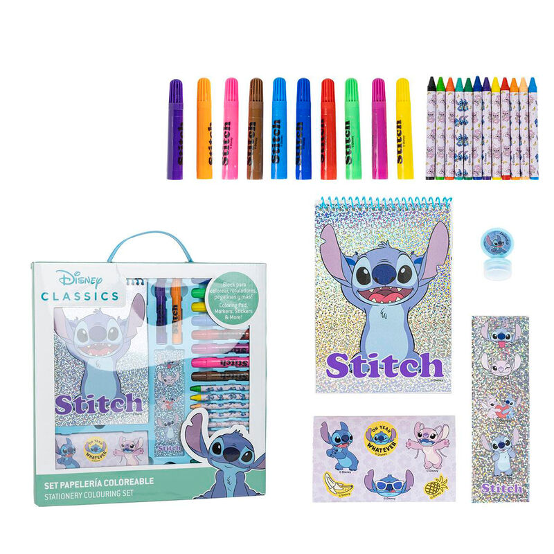 Set papeleria coloreable Stitch Disney_0